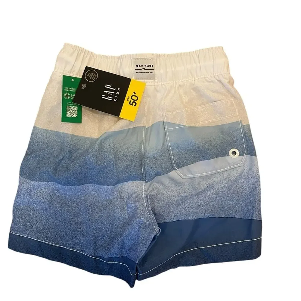 GAP Kids Lined Swim Trunks Ombré Blue - Size XS (4-5)